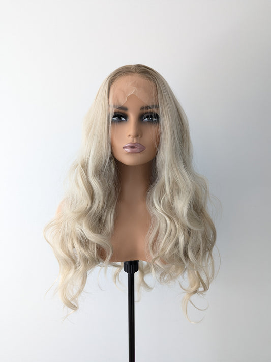 CYNTHIA Lace Front Synthetic Blonde Highlight