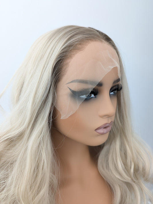 CYNTHIA Lace Front Synthetic Blonde Highlight