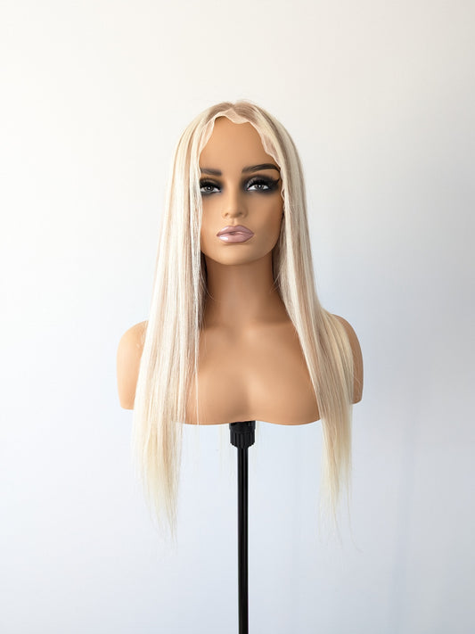 CANDICE Lace Front Human Hair Blonde Highlight MTO