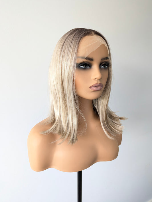 EMMA Lace Front Synthetic Blonde with Dark Brown Roots