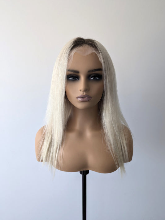 KIM Lace Front Human Hair Blonde with Dark Roots MTO
