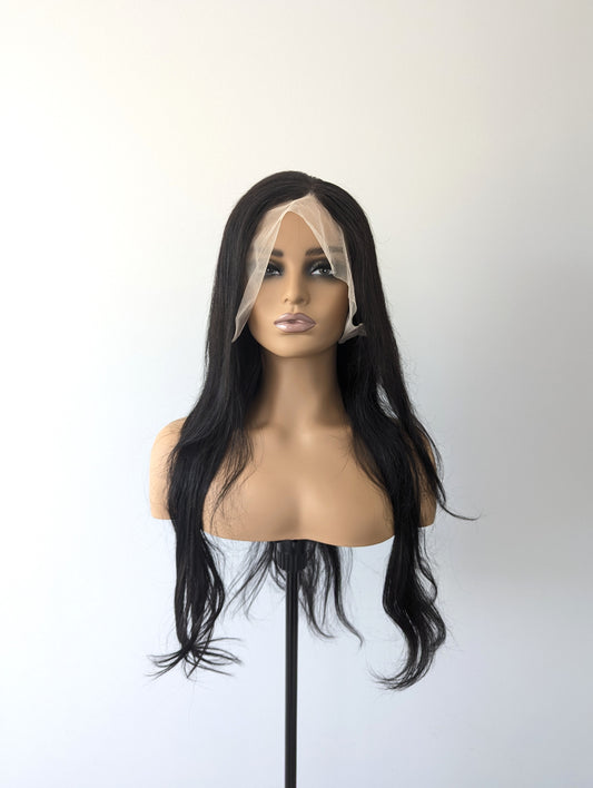 ADRIANA Lace Front Human Hair Black MTO