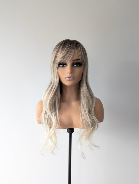 ZOE Fringe Synthetic Ombre Ash Blonde