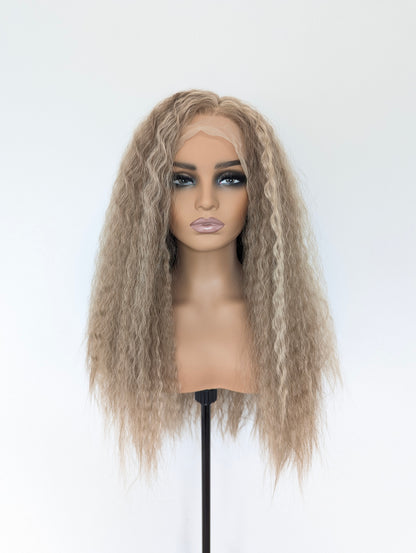 TASH Lace Front Synthetic Light Brown with Blonde Highlights