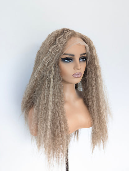 TASH Lace Front Synthetic Light Brown with Blonde Highlights