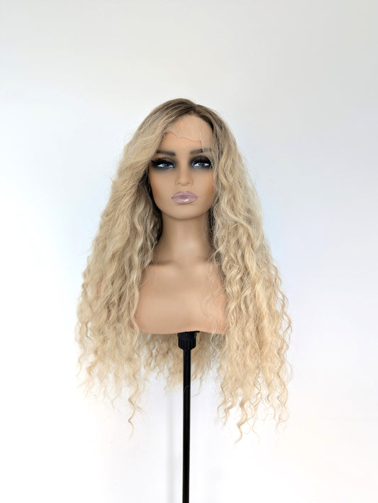 BIANCA Lace Front Synthetic Blonde with Dark Roots