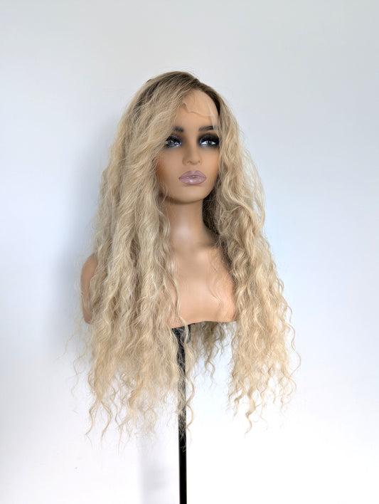 BIANCA Lace Front Synthetic Blonde with Dark Roots