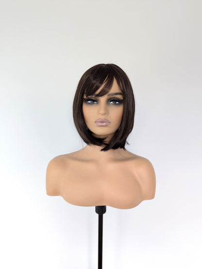 EDEN Fringe Synthetic Dark Brown Bob