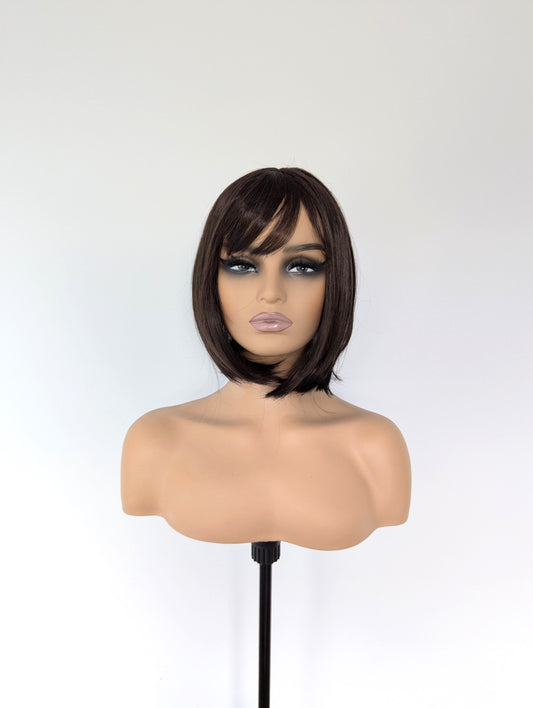 EDEN Fringe Synthetic Dark Brown Bob
