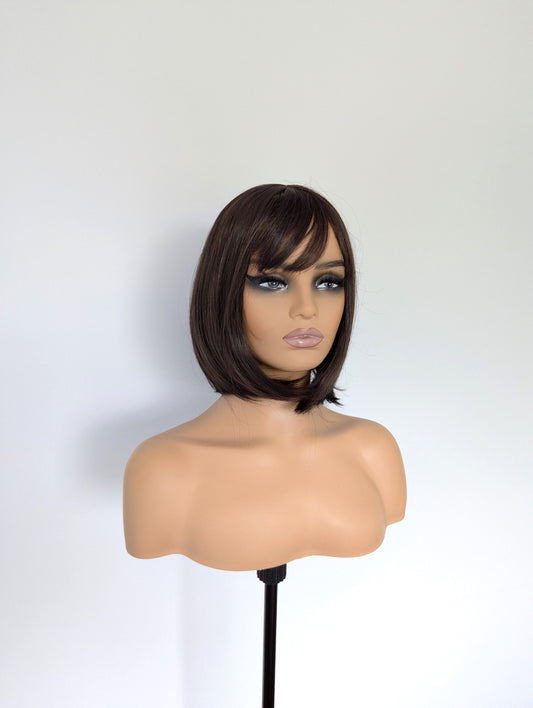 EDEN Fringe Synthetic Dark Brown Bob